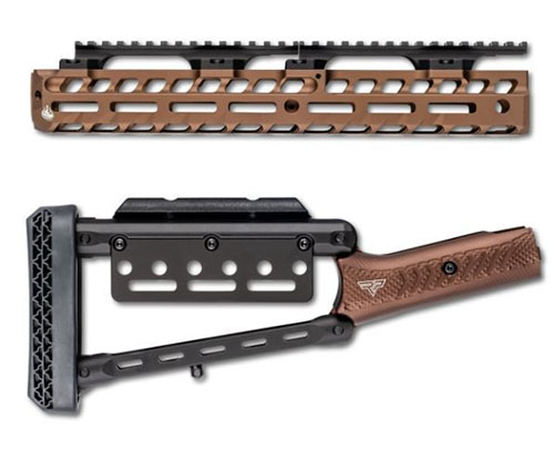 Costa Rossi 92 Citadel Lever Stock Set on RANGER POINT: säädettävä tukki, M-LOK-paneelit, AR-tyylinen 6-asentoinen perälevy ja kestävä, säänkestävä rakenne.